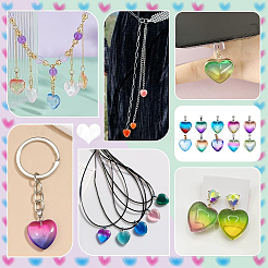 40Pcs 10 Colors Handmade Lampwork Pendants&nbsp;LAMP-PH0001-54