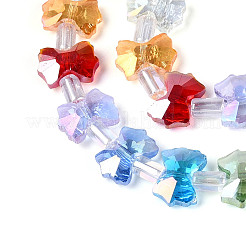 Electroplate Transparent Glass Beads Strands&nbsp;EGLA-N025-02-A01