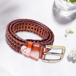 1Pc Braided Cowhide Men's Chain Belts&nbsp;AJEW-CL0002-14A