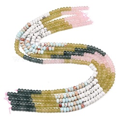 Natural Quartz Crystal & Howlite & Dyed White Jade & Synthetic Shoushan Stone Beads Strands&nbsp;G-Z135-C11