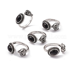 Fox Natural Gemstone Cuff Rings&nbsp;KK-A173-06AS