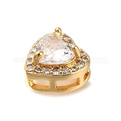 Brass Micro Pave Cubic Zirconia Pendants&nbsp;KK-M301-06G