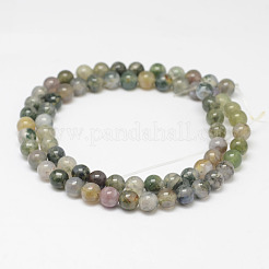 Natural Moss Agate Beads Strands&nbsp;G-F342-01-6mm