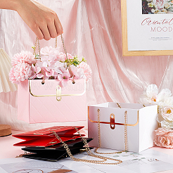 12Pcs 4 Colors Bag Shaped Paper Flower Packaging Gift Bags for Bouquet&nbsp;ABAG-GF0001-28