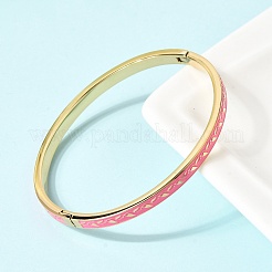 304 Stainless Steel Enamel  Bangles&nbsp;BJEW-D408-36G