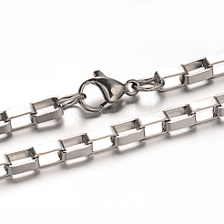 Tarnish Resistant 304 Stainless Steel Box Chain Bracelets&nbsp;BJEW-M165-01P