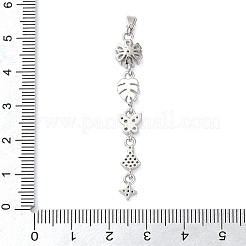 Brass Micro Pave Clear Cubic Zirconia Pendants&nbsp;LS-KK-D101-01B-P