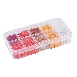 DIY 10 Grids ABS Plastic & Glass Seed Beads Jewelry Making Finding Beads Kits&nbsp;DIY-G119-01D