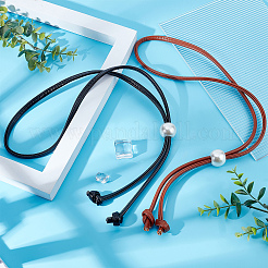 2 Sets 2 Colors Imitation Leather Bag Drawstring&nbsp;DIY-WR0001-75