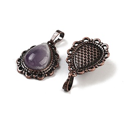 Natural Amethyst Teardrop Pendants&nbsp;G-K363-01R-05