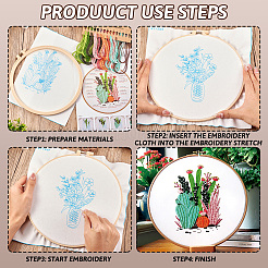3 Sets 3 Styles DIY Embroidery Starter Kits&nbsp;DIY-TA0006-67