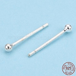 925 Sterling Silver Round Ball Stud Earrings&nbsp;STER-T005-01A