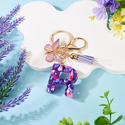 Resin Butterfly Pendant Keychains&nbsp;KEYC-TAC0034-03R
