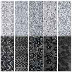 10 Rolls PET Lace Flower Nail Foils Floral Transfer Paper&nbsp;STIC-WH20010-16B