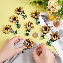 Sunflower Rhinestone Appliques&nbsp;AJEW-WH0367-60