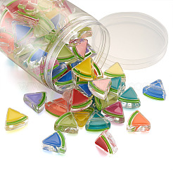 100Pcs 10 Colors Transparent Enamel Acrylic Beads&nbsp;TACR-CD0001-10