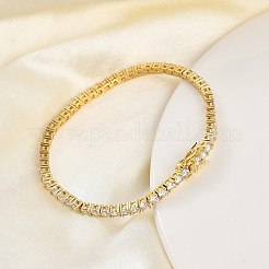 Brass Micro Pave Clear Cubic Zirconia Bracelets for Women&nbsp;BJEW-M047-03G