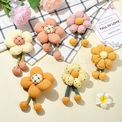 1 Sets 6Pcs 6 Styles Flower Fabric Brooches Mixed Colors&nbsp;ST-CJ0038-001