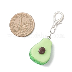 6Pcs Fruits Resin Pendant Decoration&nbsp;HJEW-JM03814