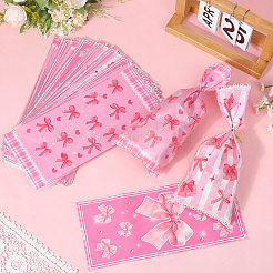 100Pcs OPP Cellophane Bowknot Printed Candy Gift Storage Bags&nbsp;ABAG-SP0001-54