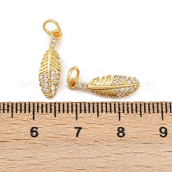 Brass Micro Pave Cubic Zirconia Pendants&nbsp;KK-H093-01G