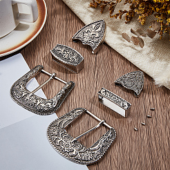 2Pcs 2 Styles Belt Alloy Buckle Sets&nbsp;FIND-GF0008-77