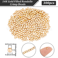 3Bags Brass Crimp Beads&nbsp;KK-BBC0026-09A