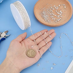 DIY Flat Oval Brass Coated Iron Cable Chains Making Necklaces/Bracelets Kits&nbsp;DIY-ME0001-43