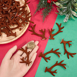 36Pcs 2 Styles Velvet and Plastic Antler Snowman Hand Branch&nbsp;FIND-GF0007-09B