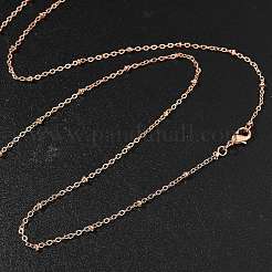 2mm Rack Plating Brass Satellite Chain Necklaces for Women Men&nbsp;MAK-L044-11RG