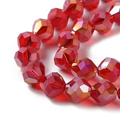 Electroplate Transparent Glass Beads Strands&nbsp;EGLA-I019-AB01