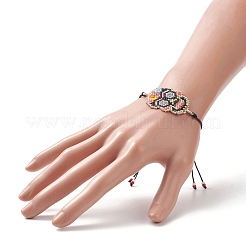 Handmade Japanese Seed Skull Link Bracelet&nbsp;BJEW-MZ00021-01