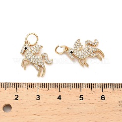 Brass Micro Pave Cubic Zirconia Pendants&nbsp;LS-KK-B133-03G