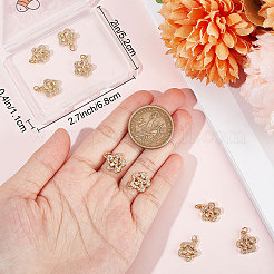 10Pcs Brass Micro Pave Clear Cubic Zirconia Charms&nbsp;ZIRC-BBC0001-87