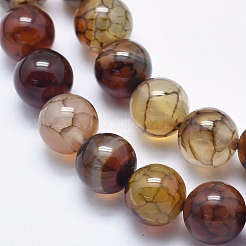 Natural Dragon Veins Agate Beads Strands&nbsp;G-K256-62-10mm