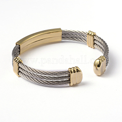 304 Stainless Steel Cuff Bangles&nbsp;BJEW-L599-11
