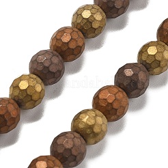 PVD Vacuum Plating Non-magnetic Synthetic Hematite Beads Strands&nbsp;G-F682-01C