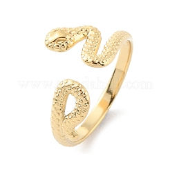 304 Stainless Steel Snake Open Cuff Rings&nbsp;RJEW-D002-14G