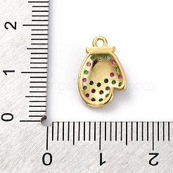 Christmas Series Brass Micro Pave Cubic Zirconia Pendants&nbsp;KK-Q010-01G-03B