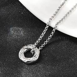 304 Stainless Steel Crystal Rhinestone Hexagon Pendant Necklaces for Women&nbsp;NJEW-F339-04P