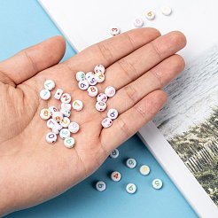 Opaque Acrylic Flat Round Beads&nbsp;X-SACR-Q100-M034