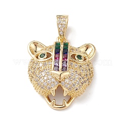 Brass Micro Pave Cubic Zirconia Pendants&nbsp;KK-M240-06G