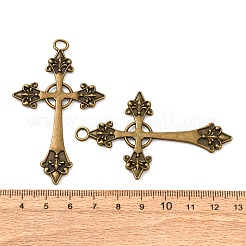 Cross Tibetan Style Alloy Big Pendants&nbsp;LS-TIBEP-Q058-04AB-FF