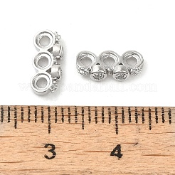 Rack Plating Brass Pave Clear Cubic Zirconia Spacer Bars&nbsp;KK-B088-11B-P