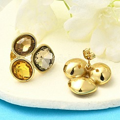304 Stainless Steel Rhinestone Stud Earrings&nbsp;EJEW-M070-03G
