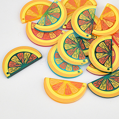 3D Printed Orange Charm Dangle Earring Making Kit for Girl Women&nbsp;DIY-OC0007-70