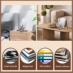 Wood & Iron Vinyl Record Storage Rack&nbsp;ODIS-WH0025-346