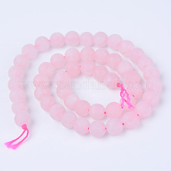 Natural Rose Quartz Beads Strands&nbsp;X-G-Q462-8mm-11