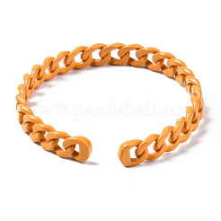 Spray Painted Brass Cuff Bangles&nbsp;BJEW-Q700-001G