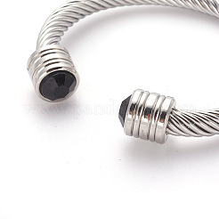 304 Stainless Steel Cuff Bangles&nbsp;BJEW-L642-28P
